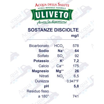 Acqua Uliveto Effervescente Naturale da 1