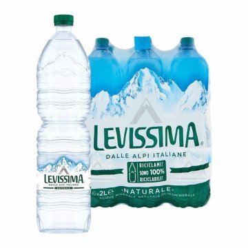 Acqua Levissima Naturale da 2 litri in plastica-PET - Scegli il numero di casse 2